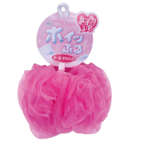 OHE- Bông tắm tròn loại mềm tạo bọt (màu hồng)